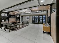 Featuring our elegant lobby with modern seating and sophisticated decor.