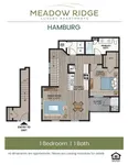 Explore the Meadow Ridge layout featuring a spacious great room and an inviting balcony.