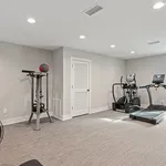 Bright home gym featuring sleek cardio machines and versatile workout equipment in a modern, open space.