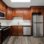 Modern kitchen with sleek stainless steel appliances, elegant wooden cabinets, and stylish countertops, perfect for culinary enthusiasts.