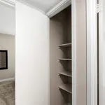 Bright and spacious closet with built-in shelves, perfect for organized storage in a modern apartment.