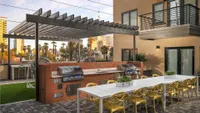 Courtyard Grill Stations and Dining Tables