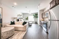 bright interior apartment with furniture