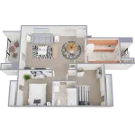 2 bed 1 bath