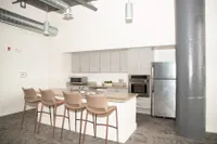 modern Kitchen Featuring Stainless Steel Appliances
