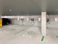 ev parking spaces at the mark