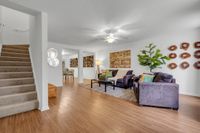 Living room with stairs