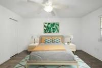 Hardwood bedroom