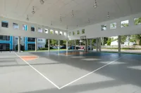 Covered basketball court