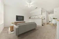 Living room with TV and couch