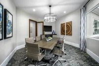 Conference table with TV
