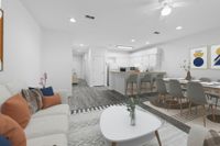 Living, dining, and kitchen