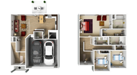 Two-Story Depiction of our Madison Floor Plan at Amber Vista Homes in Hardin Valley, TN