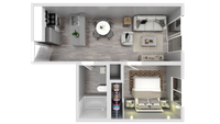 1 Bedroom x 1 Bathroom (b)