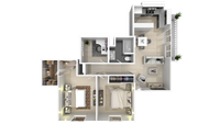 2 Bedroom x 1 Bathroom TH