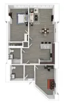 1 BED + DEN