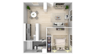 1 Bedroom x 1 Bathroom