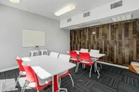 Study room with tables and chairs