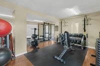 Work out bench with free weights