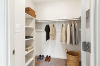 Walk-in Closets with Built-in Shelving