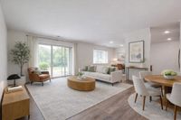 Living and Dining Space with Office Area