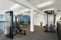 Experience the convenience of an on-site fitness center with state-of-the-art equipment at 805 Riverfront Apartments in Sacramento