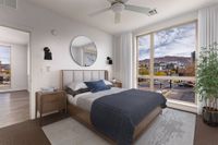 Model Bedroom at Sugarmont View of Model Bedroom With Mountain View At Sugarmont Apartments in Salt Lake City