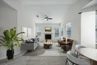 Living Room at Cottonwood Ridgeview Apartments in Plano