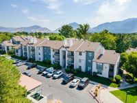 Cottonwood Apartments Arial View in Salt Lake City with Mountains