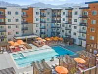 Aerial Pool View of Current Apartments in Murray UT