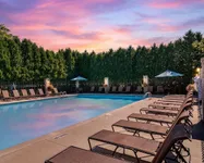 Clearview Apartments Pool at Sunset