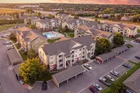 Aerial view of The Orchards at Cherry Creek Apartments