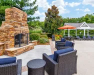 Poolside Fireplace