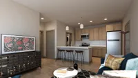 Kitchen and Living Room