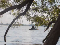 Paddleboarding on Toledo Bend