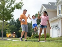 Military Family Walking