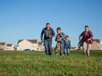 Family playing