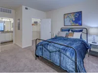 Spacious bedroom with ensuite bathroom and walk-in closet