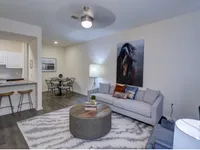 Spacious living room with open layout and modern finishes