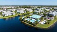 aerial view of amenities and clubhouse