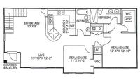 2/2 floor plan sketch