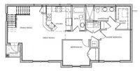 Elegant floor plan showcasing 2 spacious bedrooms, a luxurious master suite with walk-in closet, an inviting great room, and a modern kitchen with adjacent dining area, complemented by a cozy balcony.