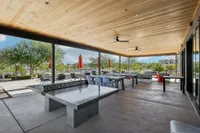 Ping pong table and outdoor seating