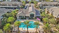 Aerial View of La Vie Pool and Palm Trees