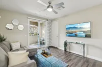 Living Area with Patio and Sliding Glass Door