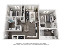1038 sq ft includes patio or balcony