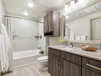 modern bathroom at Houston Texas apartments