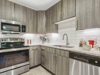 Full kitchen at apartments pearland parkway