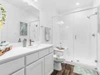 bathroom in model home in conroe texas