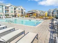 resort style swimming pool in apartments